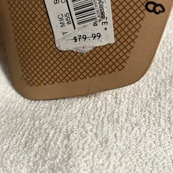 Gianni Bini Elegant Tan Block Heel Sandals - Picture 10 of 13